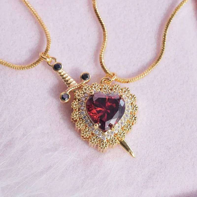 Red Heart Necklace - Kim’s Signature Beauty & Accessories    