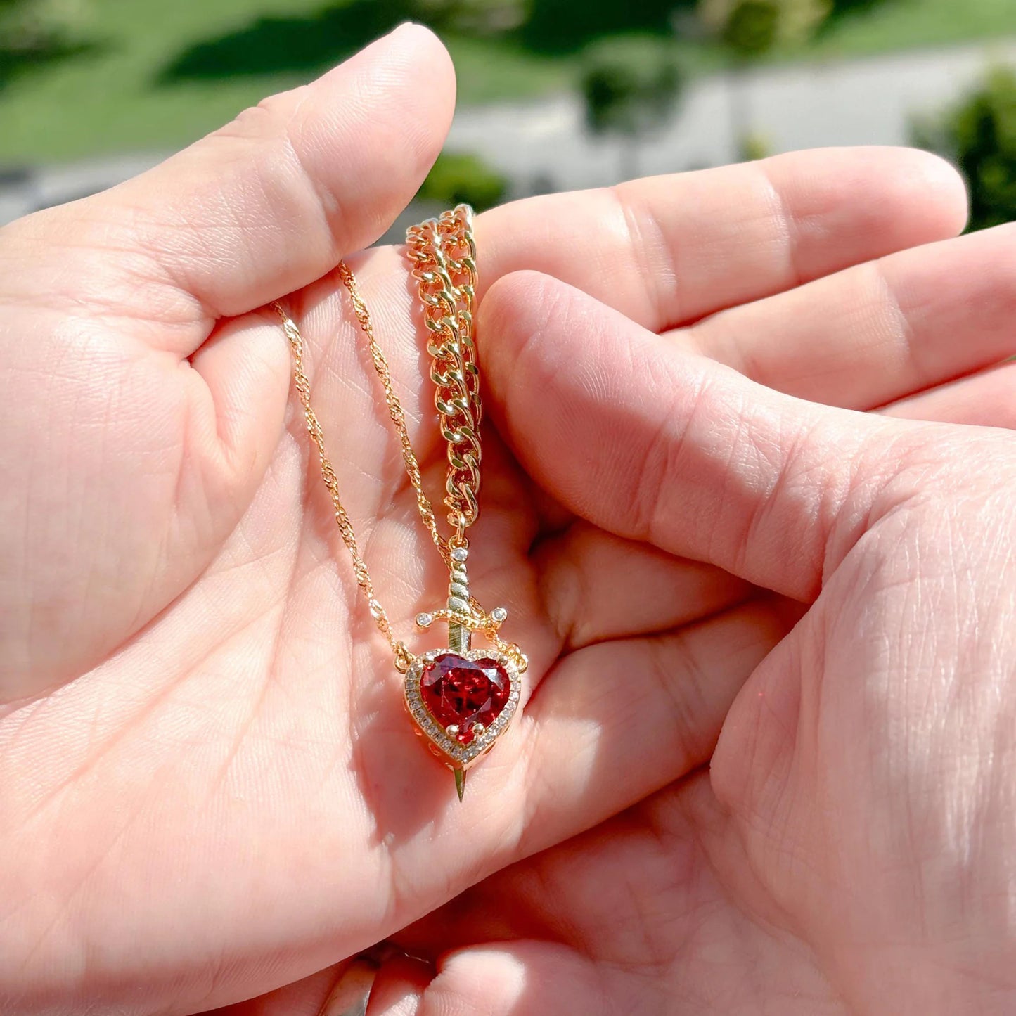 Red Heart Necklace - Kim’s Signature Beauty & Accessories    