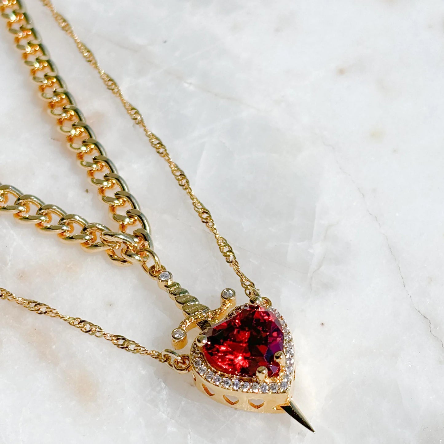 Red Heart Necklace - Kim’s Signature Beauty & Accessories    