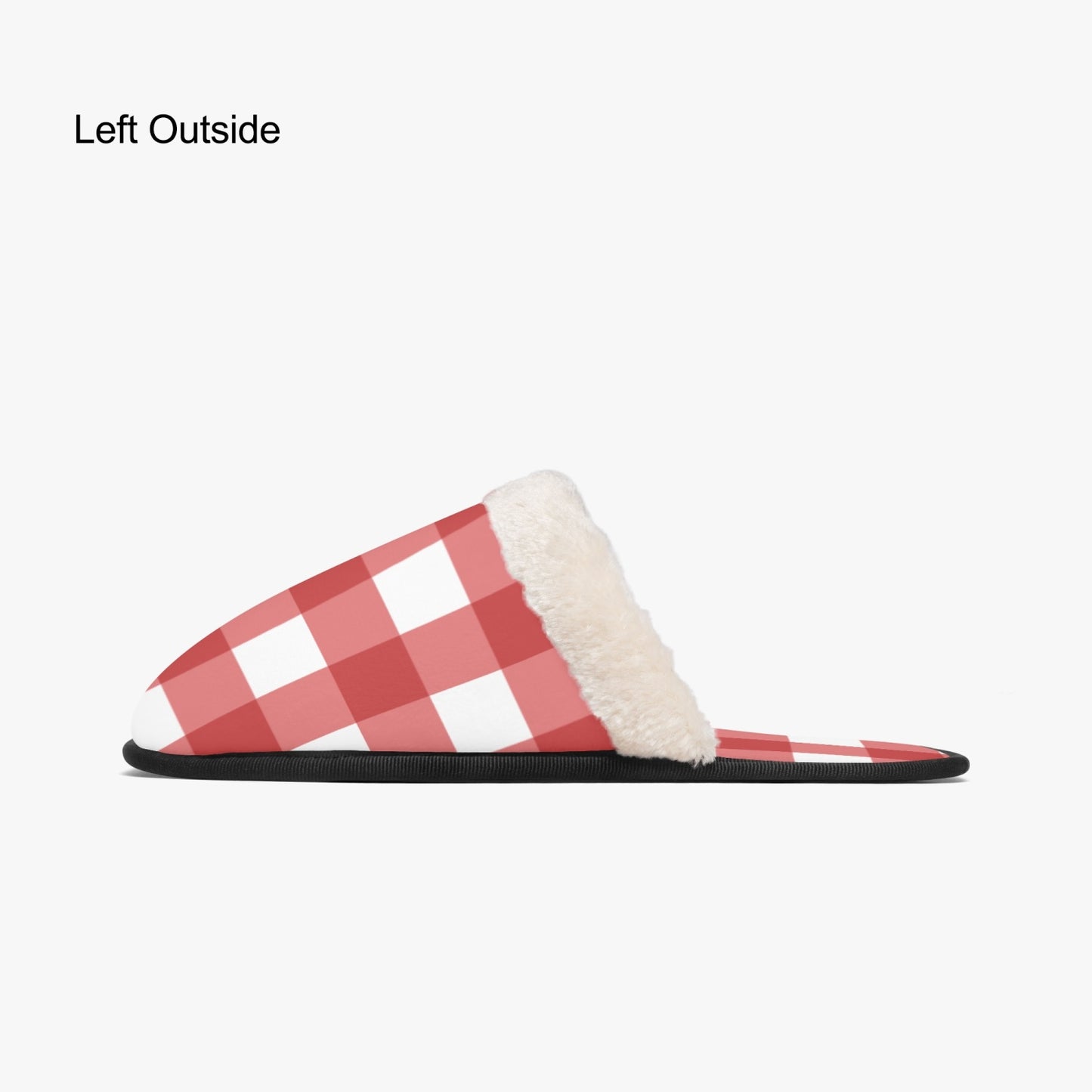 Red & White Checkered cozy slippers - Kim’s Signature Beauty & Accessories    