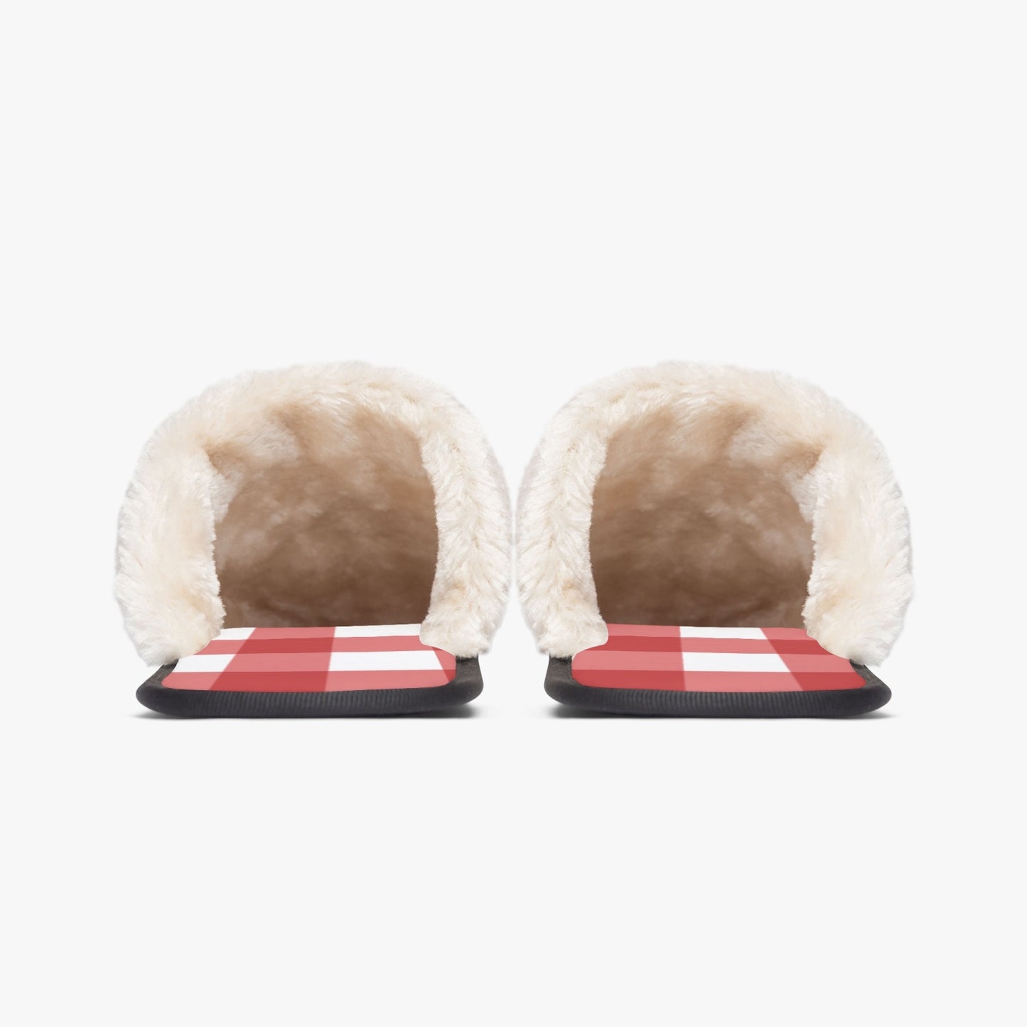 Red & White Checkered cozy slippers - Kim’s Signature Beauty & Accessories    