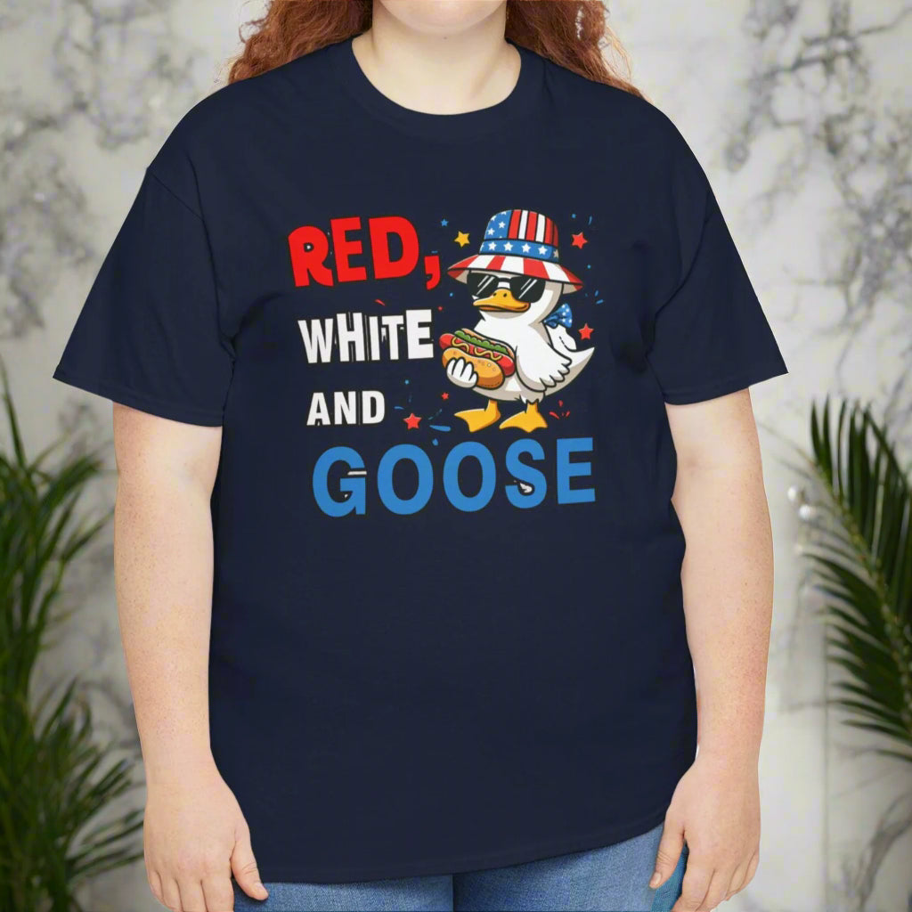 Red, White & Goose – Funny Patriotic Goose Tee - Kim’s Signature Beauty & Accessories    