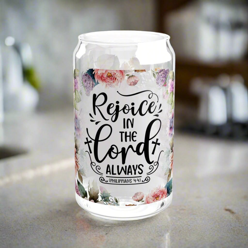 Rejoice In The Lord Sipper Glass - Kim’s Signature Beauty & Accessories    