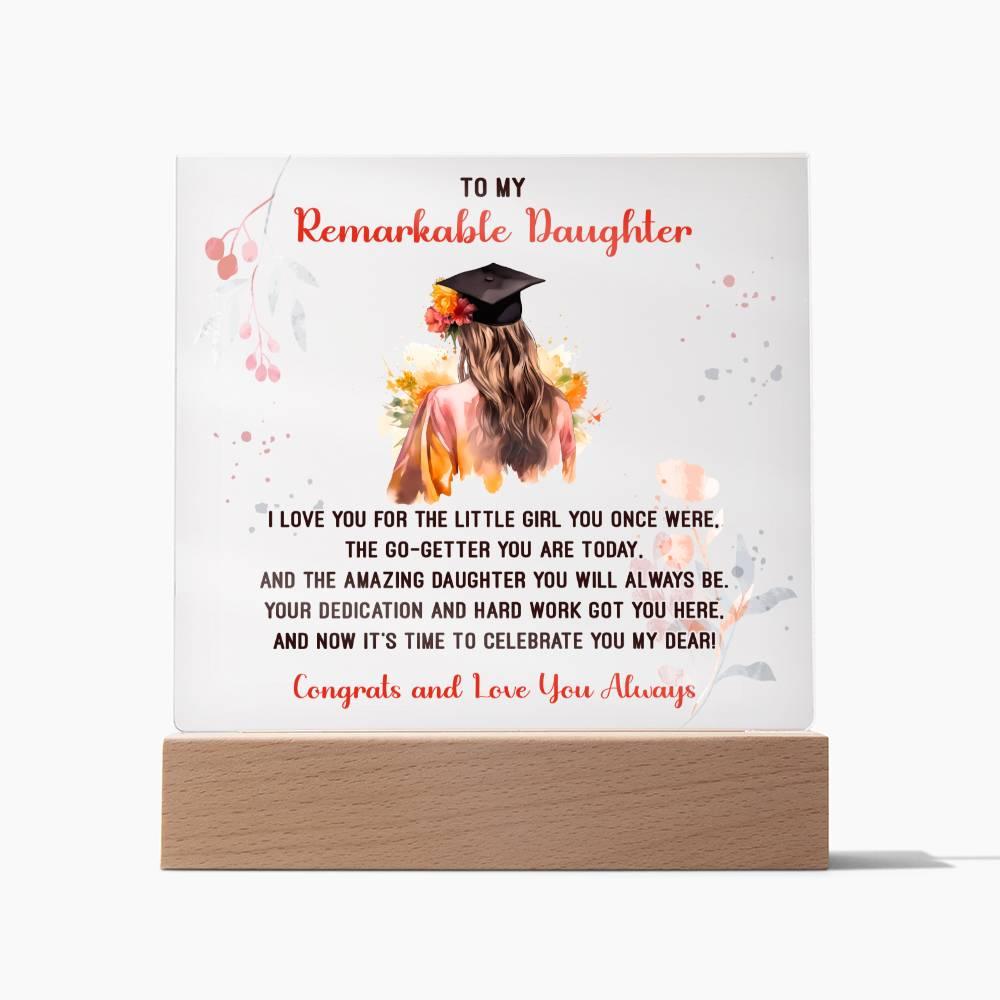 Remarkable Daughter | Graduation Acrylic night light - Kim’s Signature Beauty & Accessories    