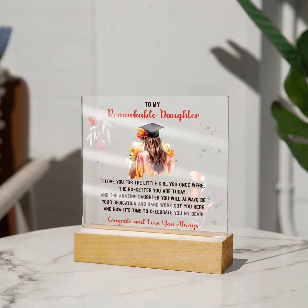 Remarkable Daughter | Graduation Acrylic night light - Kim’s Signature Beauty & Accessories    