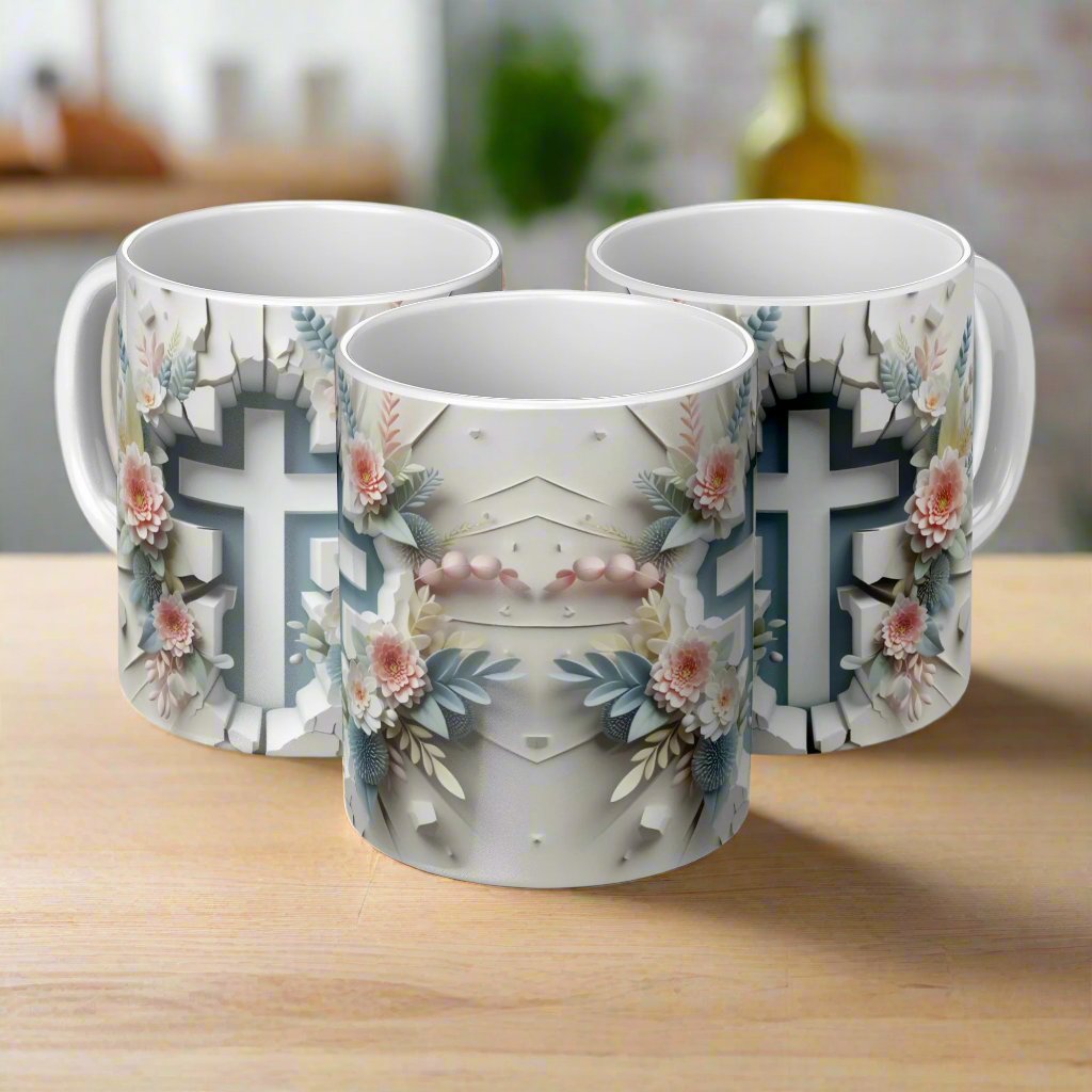 Resurrection Celebration | Cross #5 Mug - Kim’s Signature Beauty & Accessories    