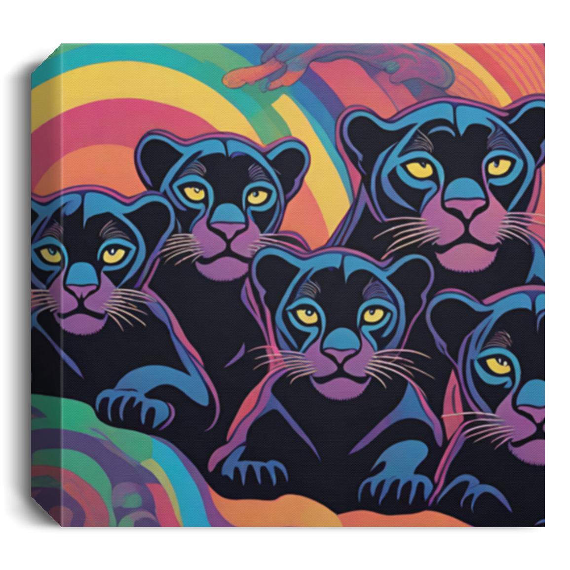 Retro Black Panthers | Canvas Art - Kim’s Signature Beauty & Accessories    