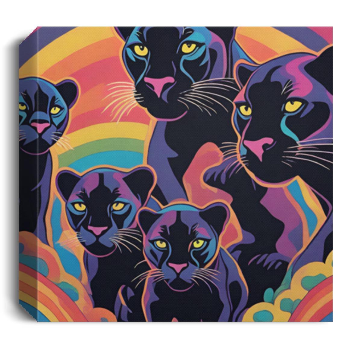 Retro Black Panthers | Canvas Art - Kim’s Signature Beauty & Accessories    
