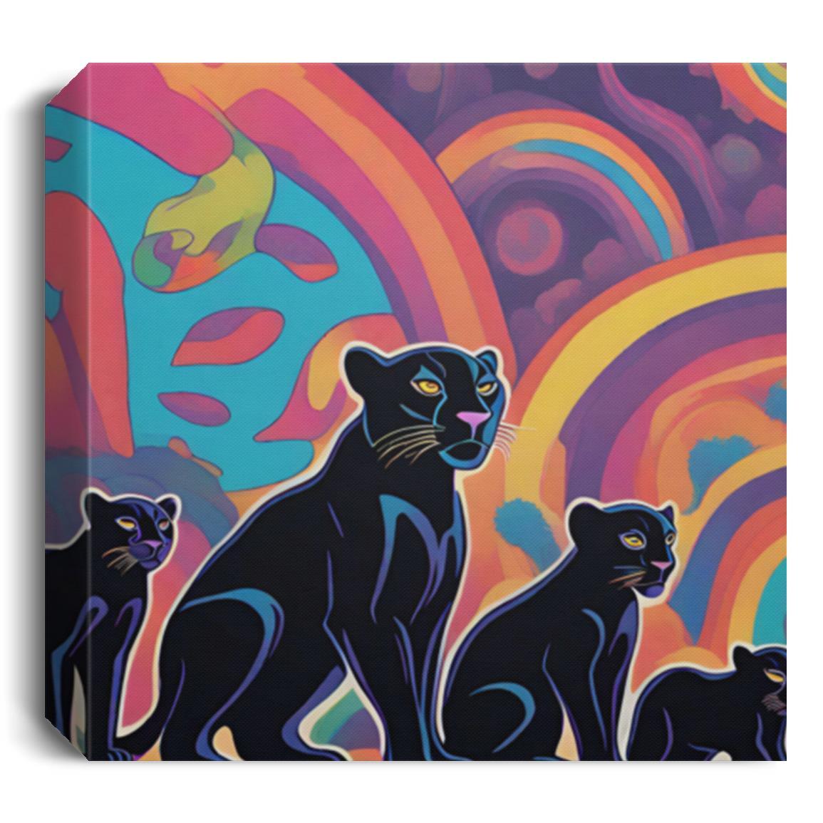 Retro Black Panthers | Canvas Art - Kim’s Signature Beauty & Accessories    