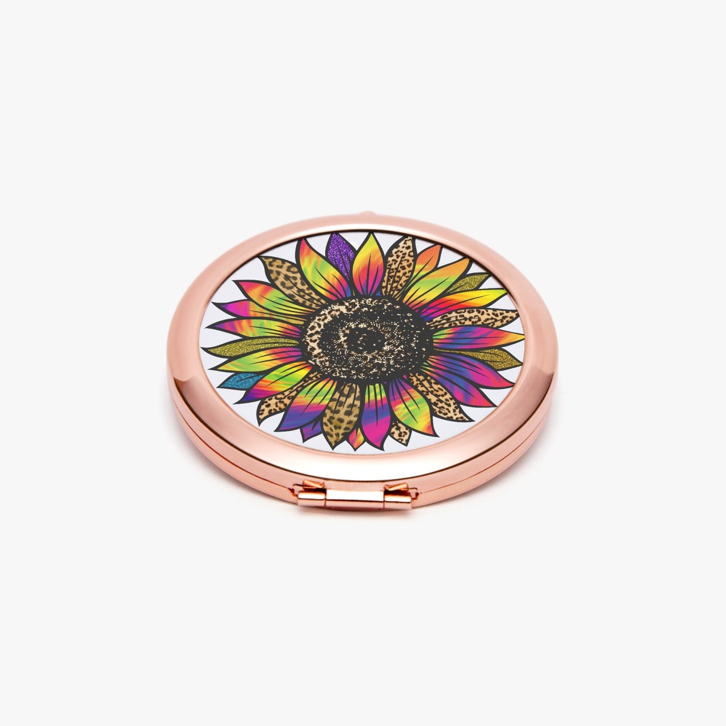 Retro Floral Compact Mirror – Travel-Friendly Makeup Accessory - Kim’s Signature Beauty & Accessories    