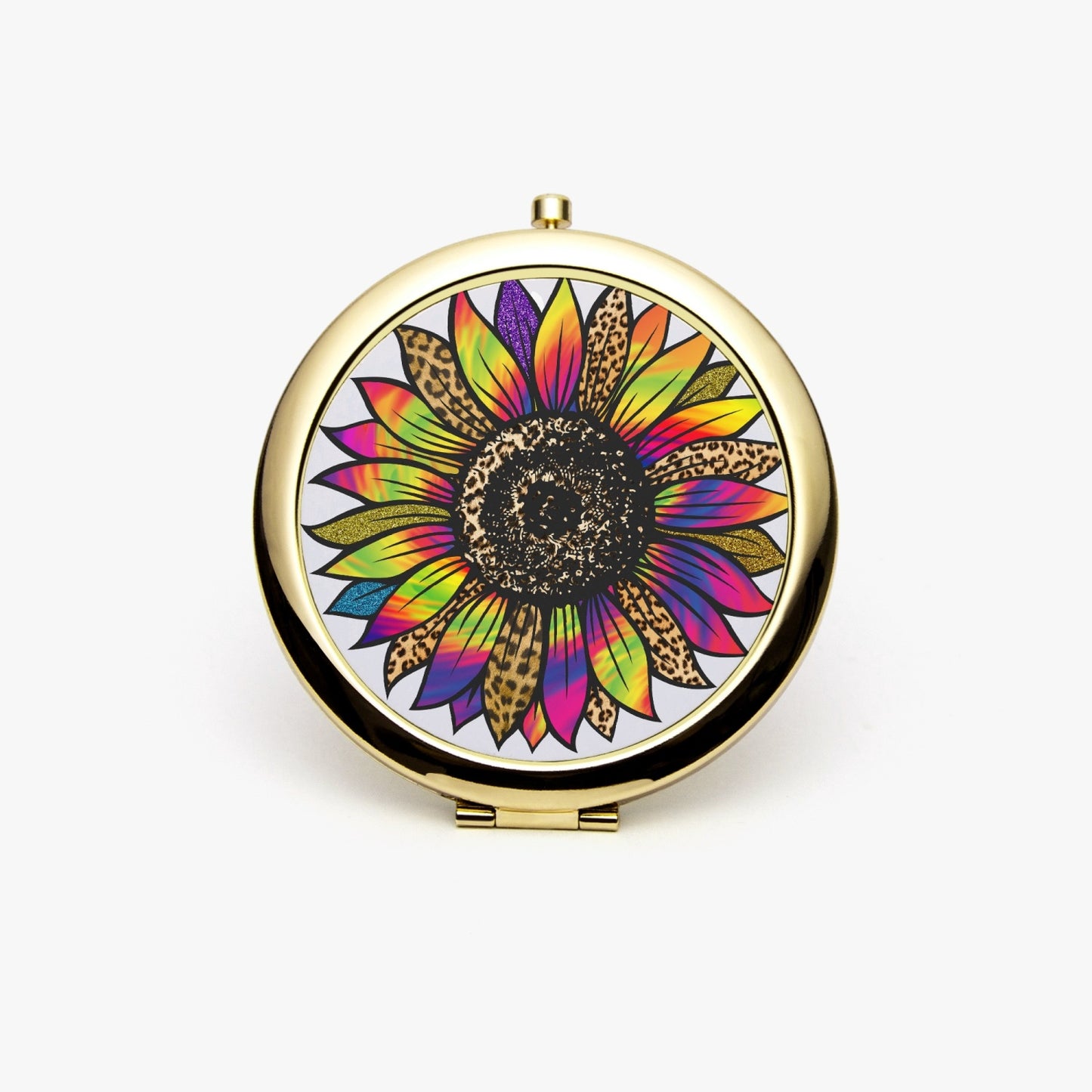 Retro Floral Compact Mirror – Travel-Friendly Makeup Accessory - Kim’s Signature Beauty & Accessories    