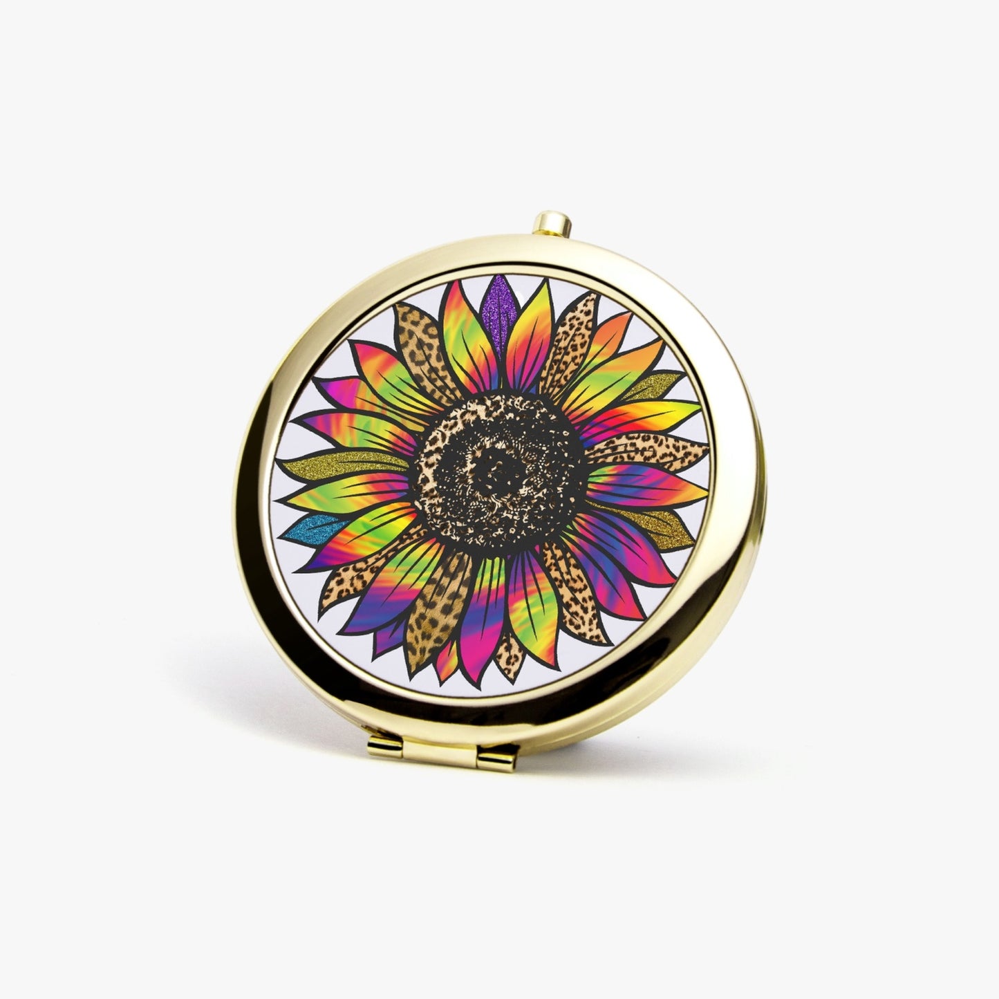 Retro Floral Compact Mirror – Travel-Friendly Makeup Accessory - Kim’s Signature Beauty & Accessories    