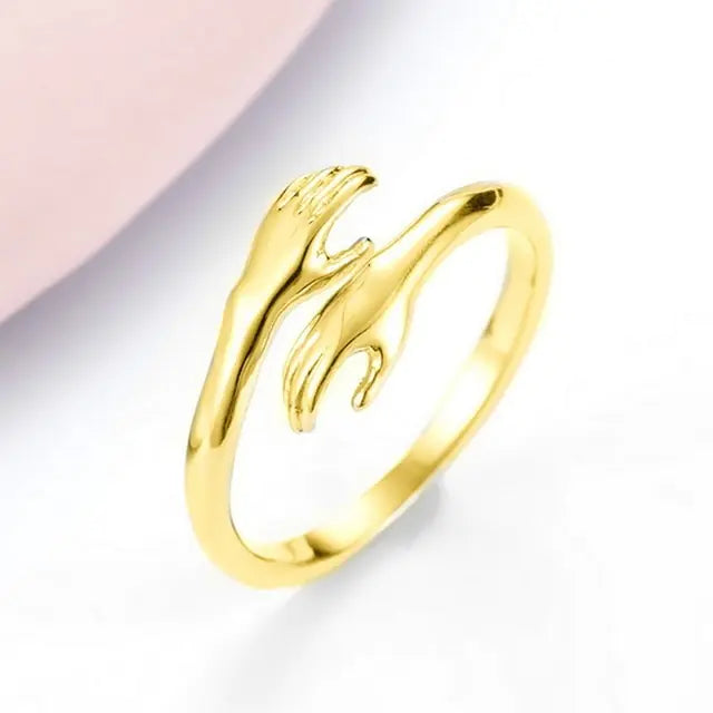 Retro Silver-Plated Love Hug Rings - Kim’s Signature Beauty & Accessories    