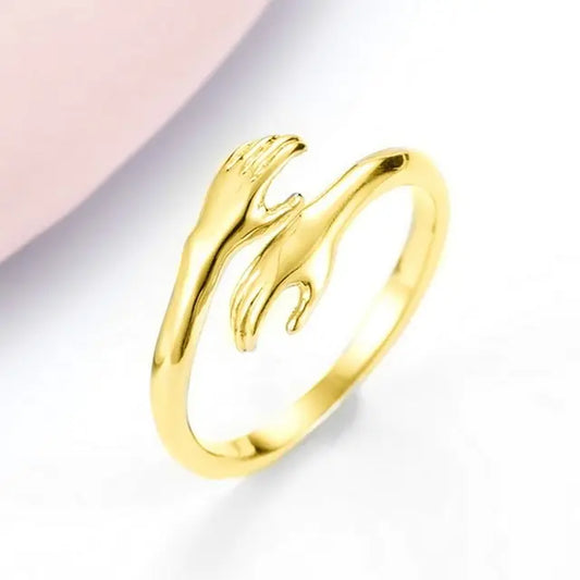 Retro Silver-Plated Love Hug Rings - Kim’s Signature Beauty & Accessories    