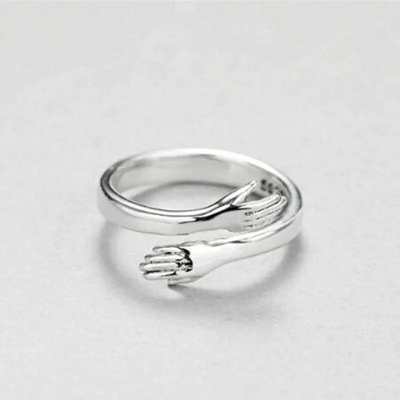 Retro Silver-Plated Love Hug Rings - Kim’s Signature Beauty & Accessories    