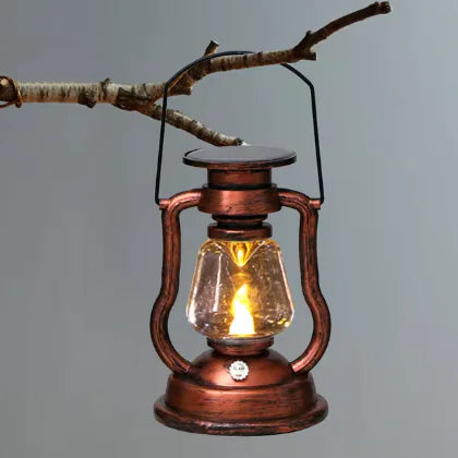 Retro Solar LED Lantern, Flameless Outdoor Hanging Light - Kim’s Signature Beauty & Accessories    