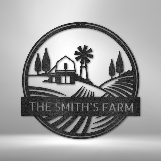 Rolling Fields Monogram - Steel Sign - Kim’s Signature Beauty & Accessories    