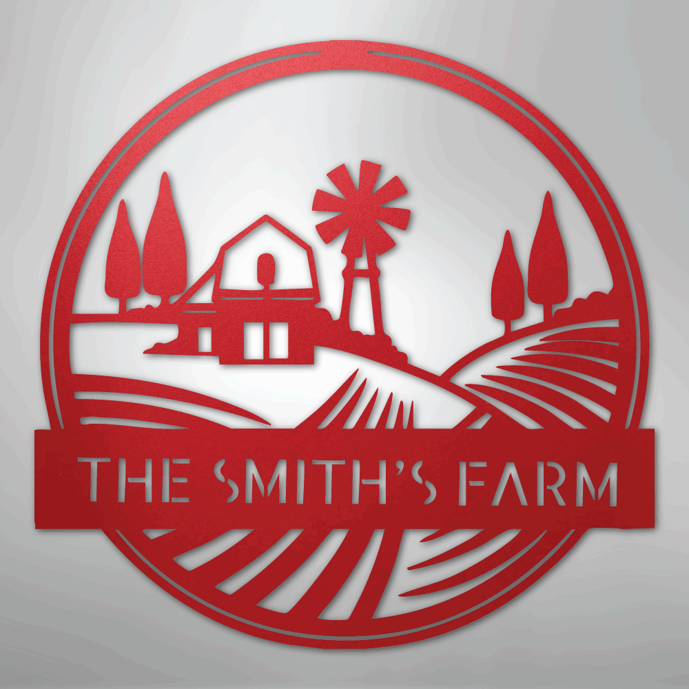 Rolling Fields Monogram - Steel Sign - Kim’s Signature Beauty & Accessories
