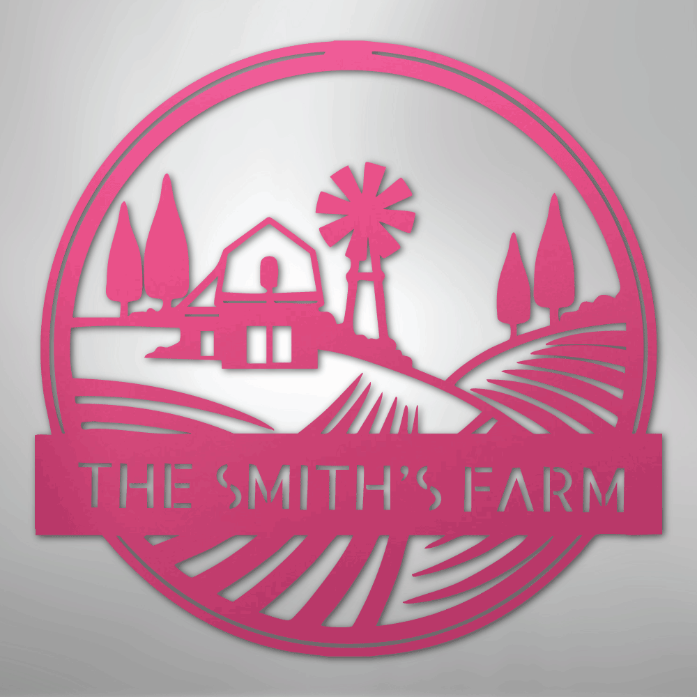 Rolling Fields Monogram - Steel Sign - Kim’s Signature Beauty & Accessories