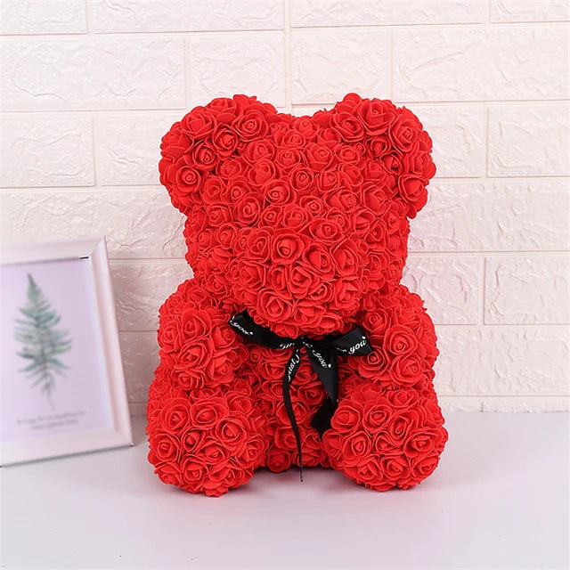Rose Bear Artificial Flowers with LED Light Gift Box - Kim’s Signature Beauty & Accessories    
