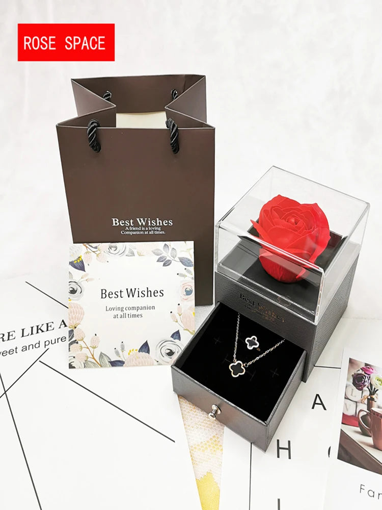 Rose Jewelry Box & Silver Necklace - Kim’s Signature Beauty & Accessories    