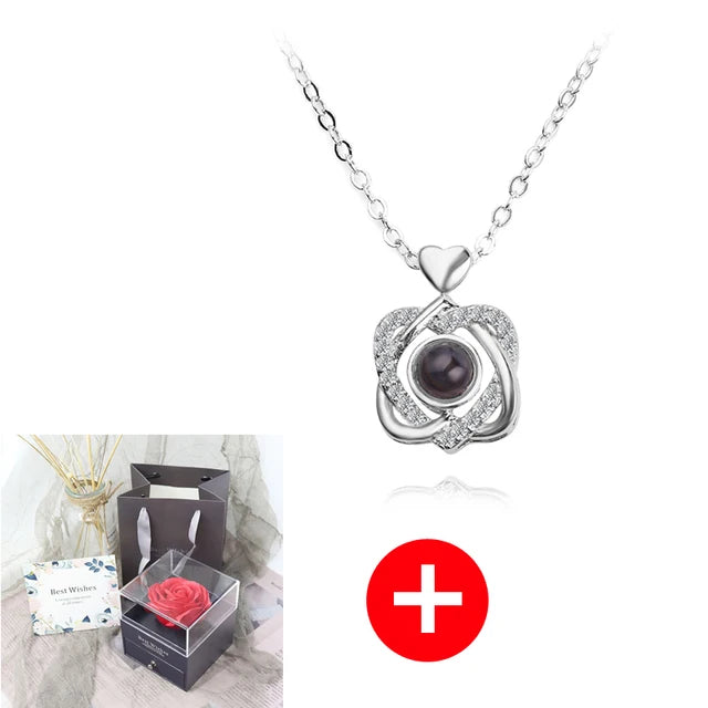 Rose Jewelry Box & Silver Necklace - Kim’s Signature Beauty & Accessories    