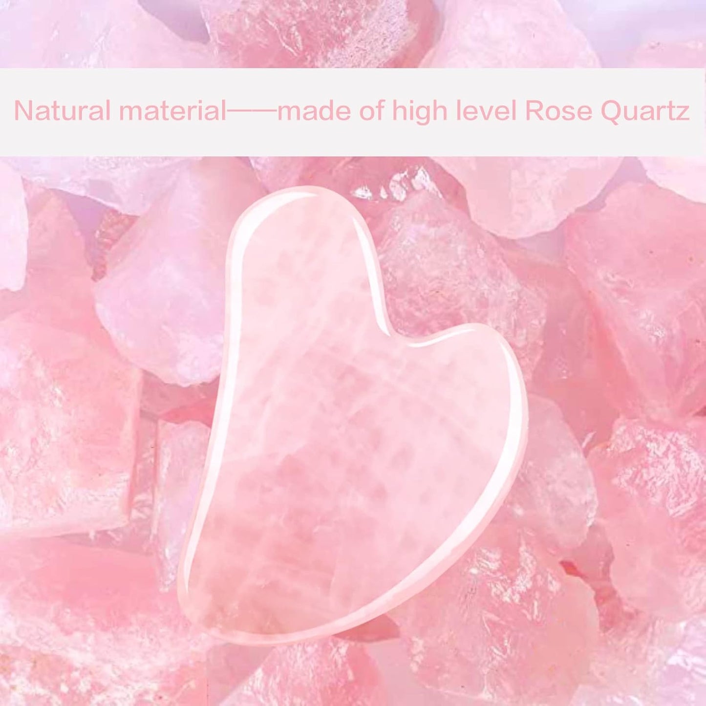 Rose Quartz Gua Sha Stone – Skin-Lifting Facial Tool for Face & Neck - Kim’s Signature Beauty & Accessories    