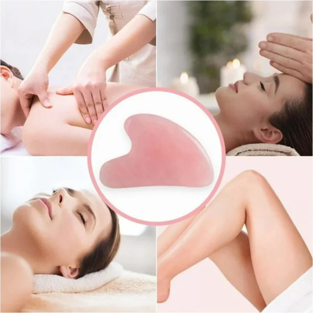 Rose Quartz Gua Sha Stone – Skin-Lifting Facial Tool for Face & Neck - Kim’s Signature Beauty & Accessories    