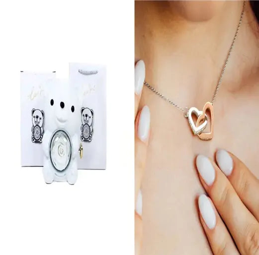Rose Teddy Bear with Ring and Necklace - Kim’s Signature Beauty & Accessories    