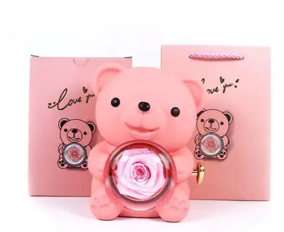 Rose Teddy Bear with Ring and Necklace - Kim’s Signature Beauty & Accessories    