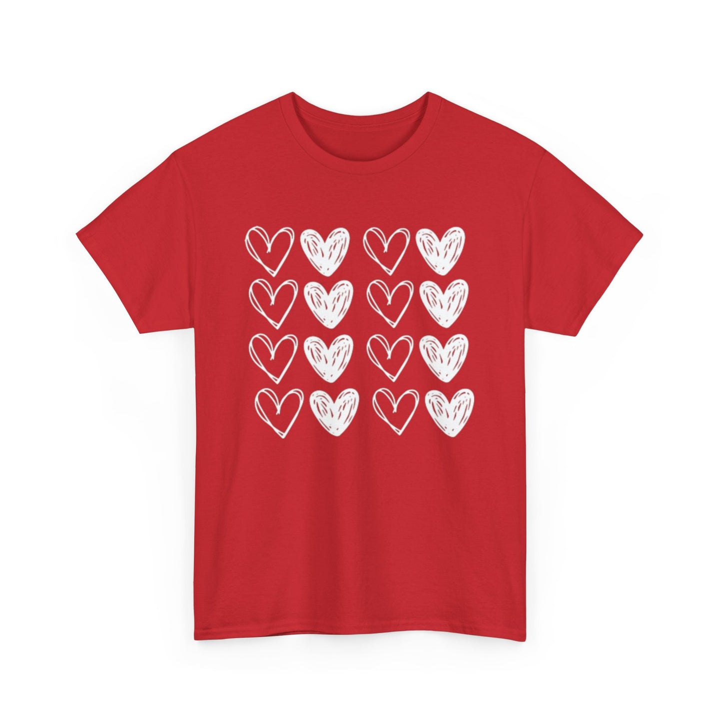 Rows of Hearts Tee - Kim’s Signature Beauty & Accessories    