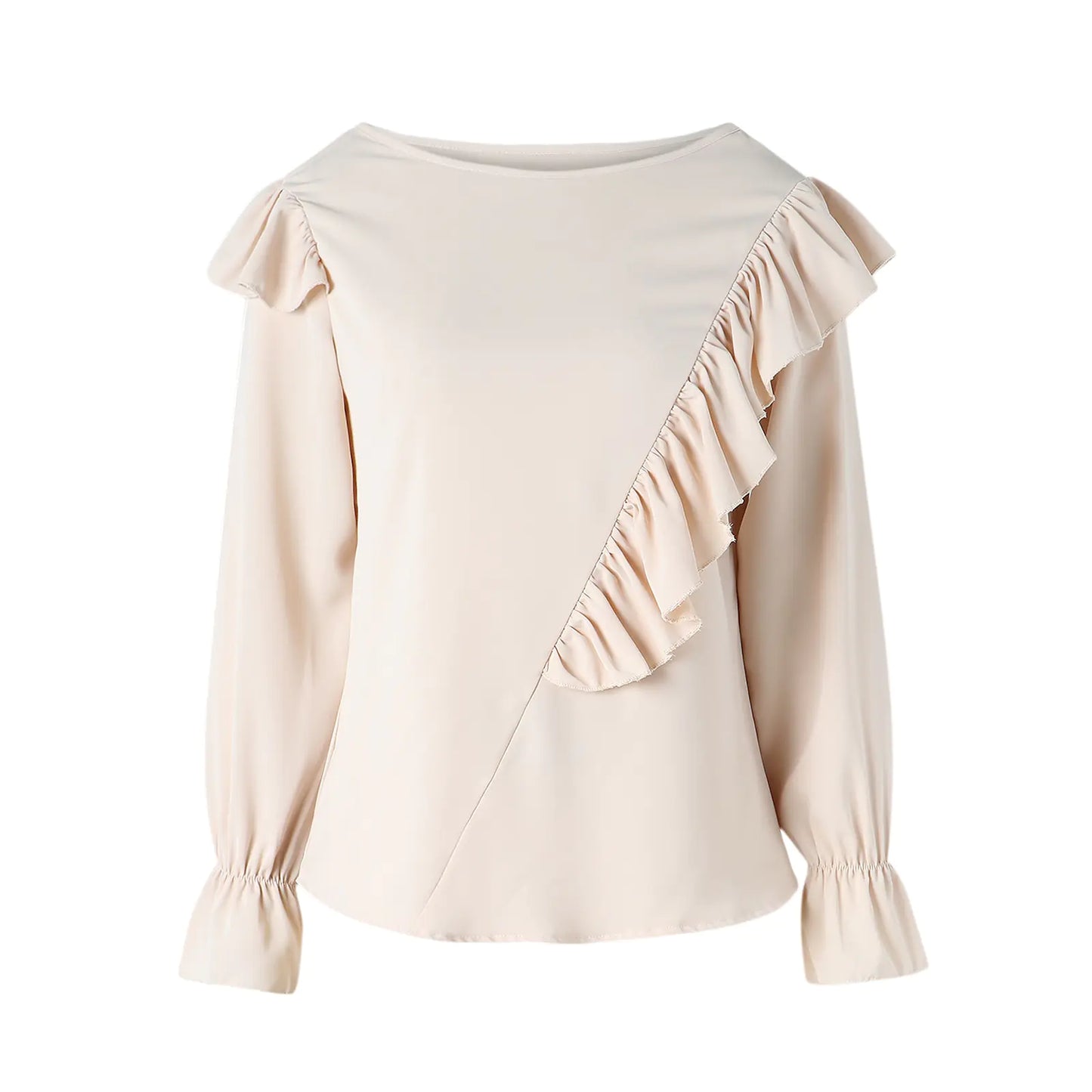 Ruffles O-Neck Blouse - Kim’s Signature Beauty & Accessories    