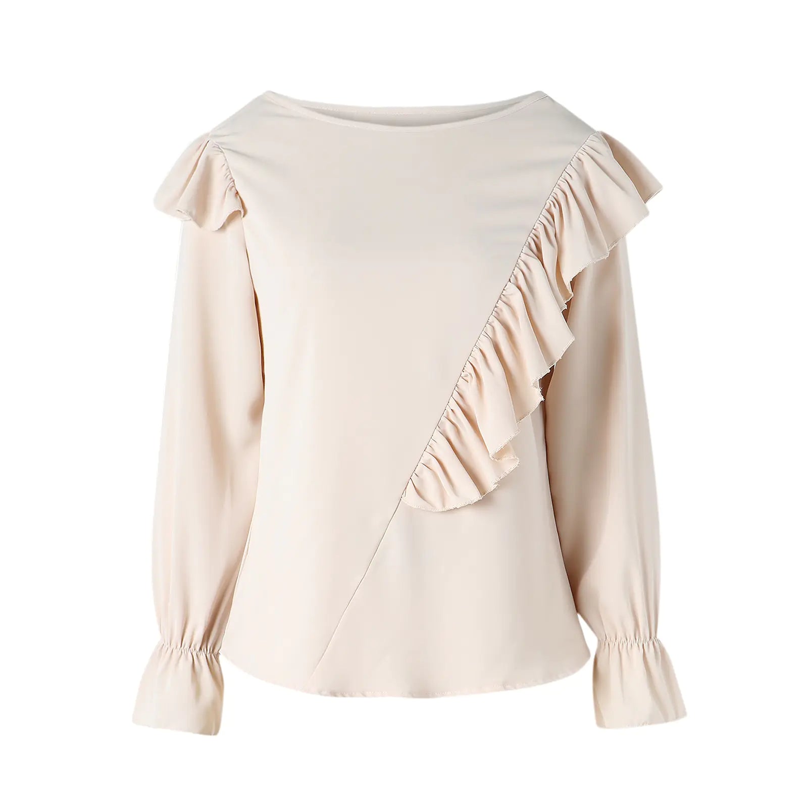 Ruffles O-Neck Blouse - Kim’s Signature Beauty & Accessories    