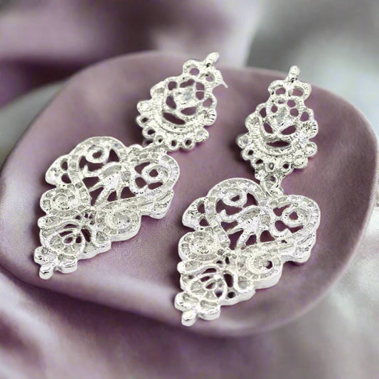 Agnes Earrings -Silver - Kim’s Signature Beauty & Accessories    
