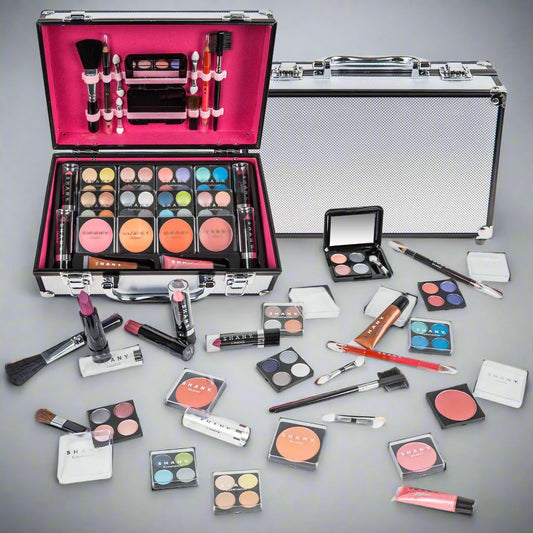 SHANY Carry All Makeup Train Case – Silver All-in-One Pro Makeup Set - Kim’s Signature Beauty & Accessories    