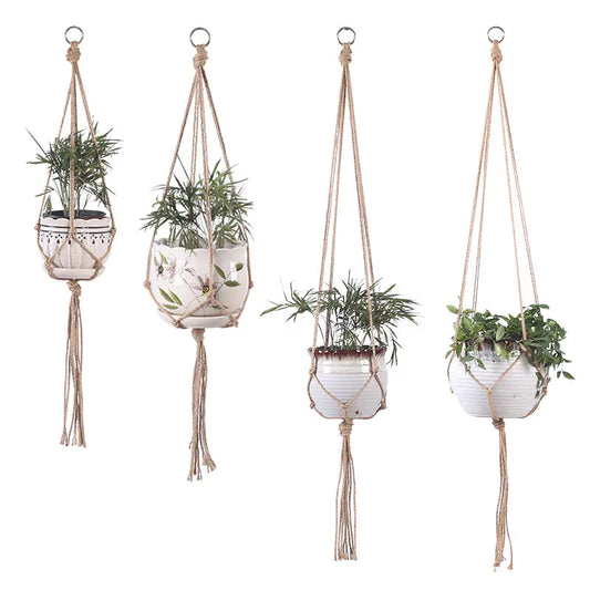 Hand-woven plant hanging basket cotton rope sling basket - Kim’s Signature Beauty & Accessories    