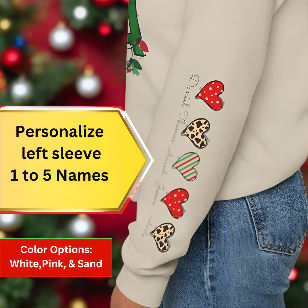 Mama Claus (Personalize Kids Names) Sweatshirt - Kim’s Signature Beauty & Accessories    