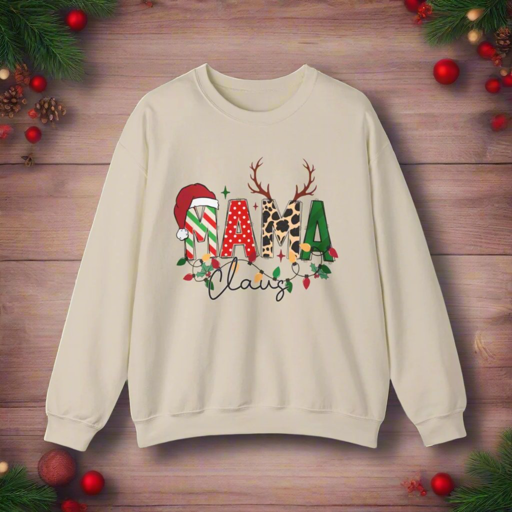 Mama Claus (Personalize Kids Names) Sweatshirt - Kim’s Signature Beauty & Accessories    