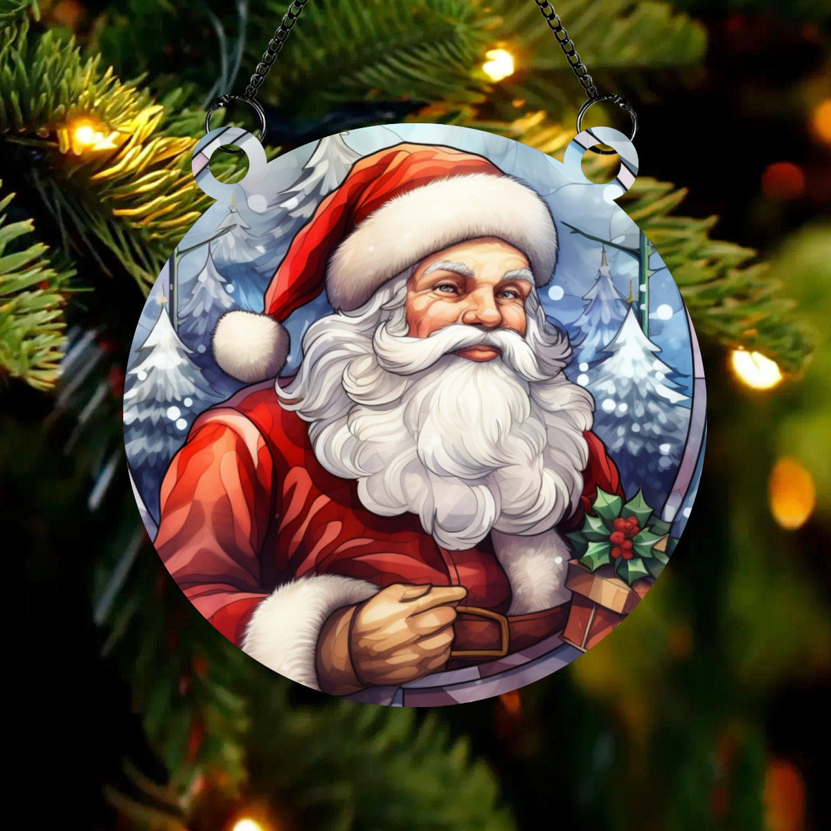 Santa stained glass - Kim’s Signature Beauty & Accessories    