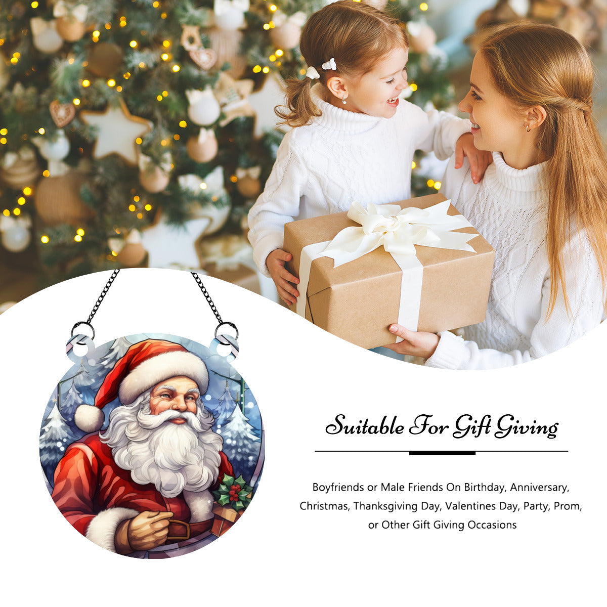 Santa stained glass - Kim’s Signature Beauty & Accessories    