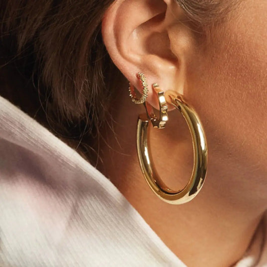 Scarlett Hoop Earrings Gold or Silver - Kim’s Signature Beauty & Accessories    