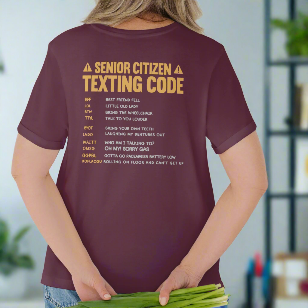 Senior Texting Codes Unisex Tee - Kim’s Signature Beauty & Accessories    