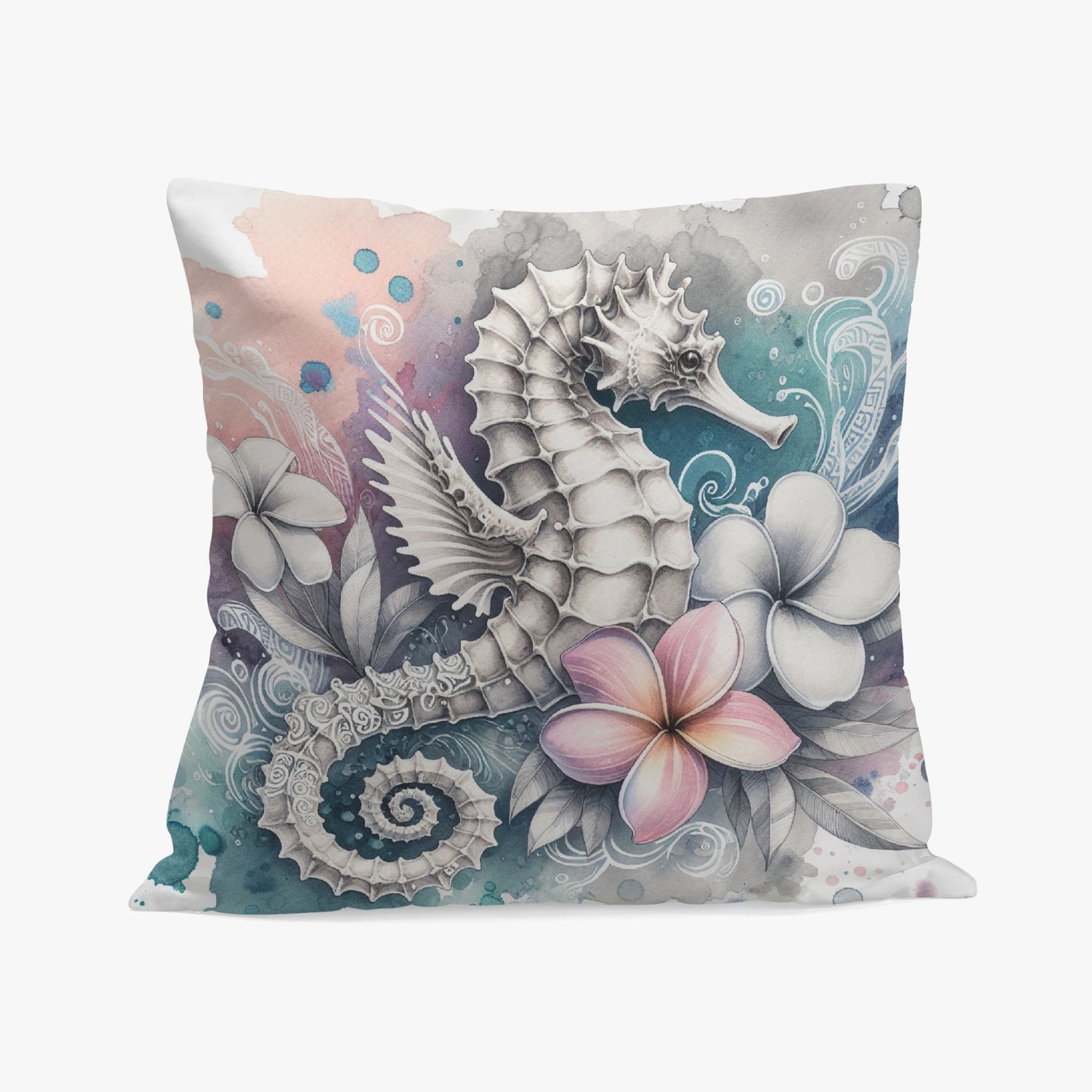 Serene Seahorse Undersea Pillow Cover - Kim’s Signature Beauty & Accessories    