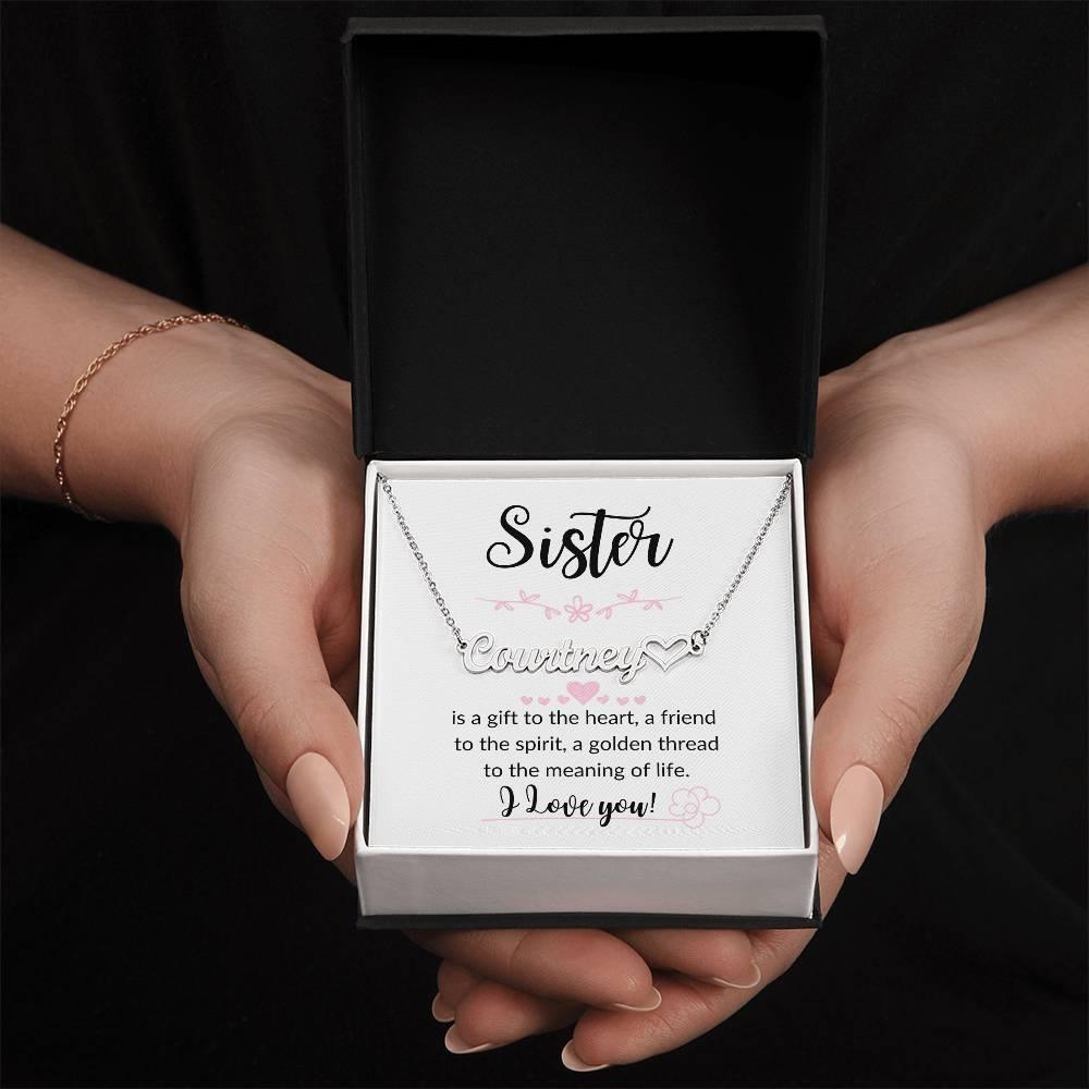 Sister, a gift to the heart! Personalized Necklace - Kim’s Signature Beauty & Accessories    