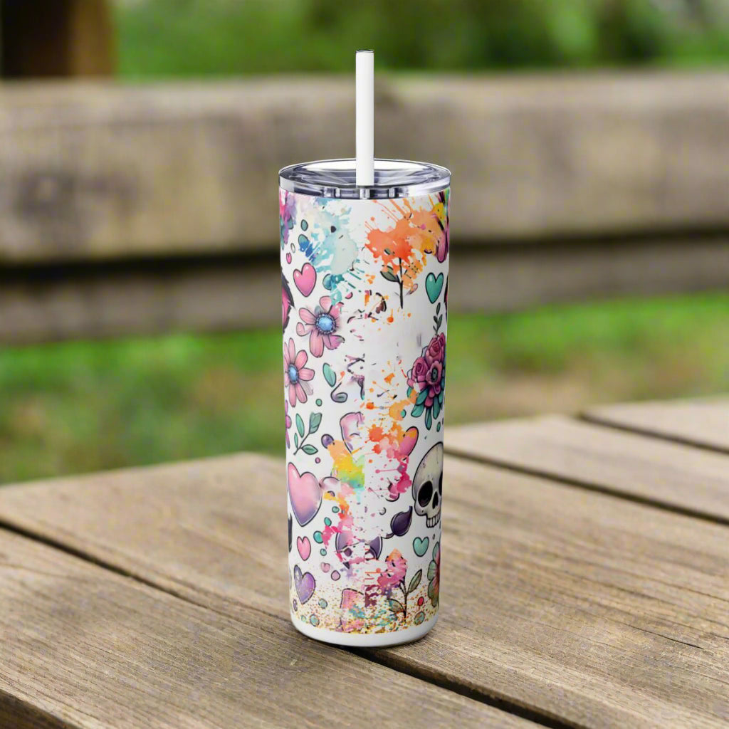 Skeleton Cow Fall Tumbler with Straw, 20oz - Kim’s Signature Beauty & Accessories    