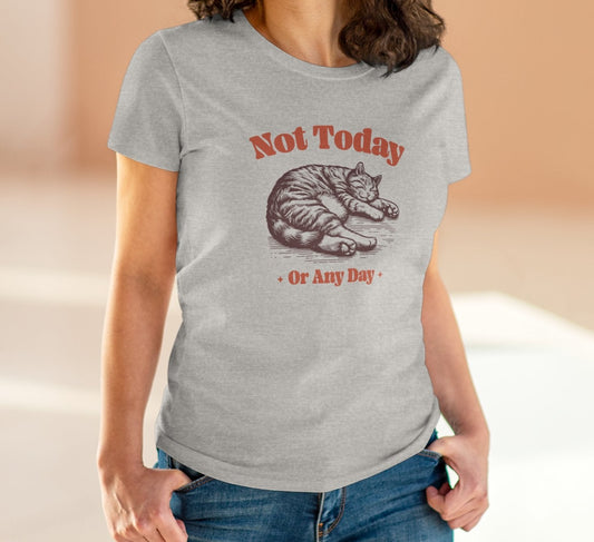 Sleepy Cat “Not Today” T-Shirt for Women - Kim’s Signature Beauty & Accessories    