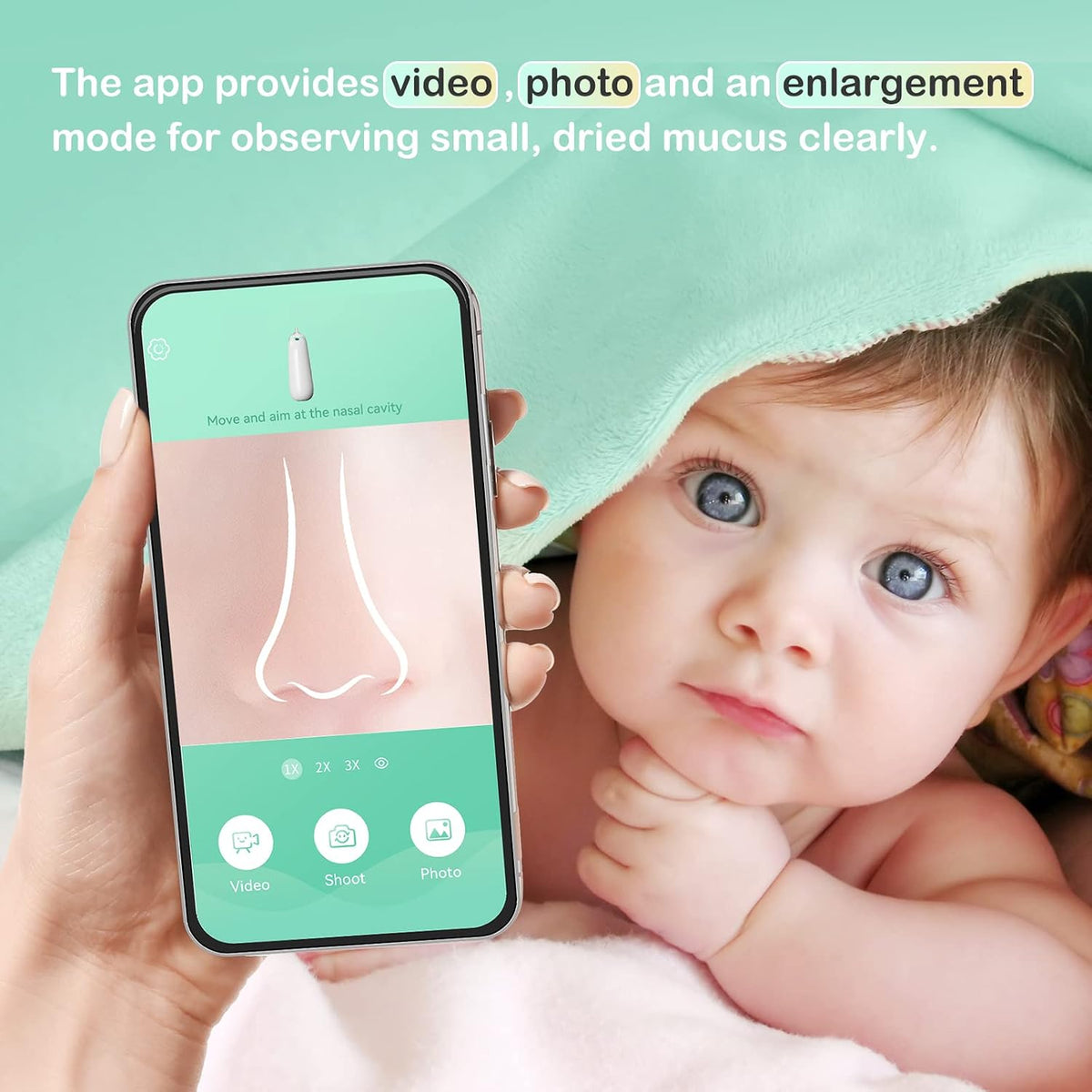 Smart Baby Nasal Aspirator with Camera – App-Controlled Nose Cleaner - Kim’s Signature Beauty & Accessories