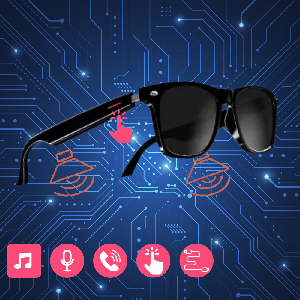 Smart Glasses Built-in Mic Speakers Touch & Voice Assistant Music - Kim’s Signature Beauty & Accessories    