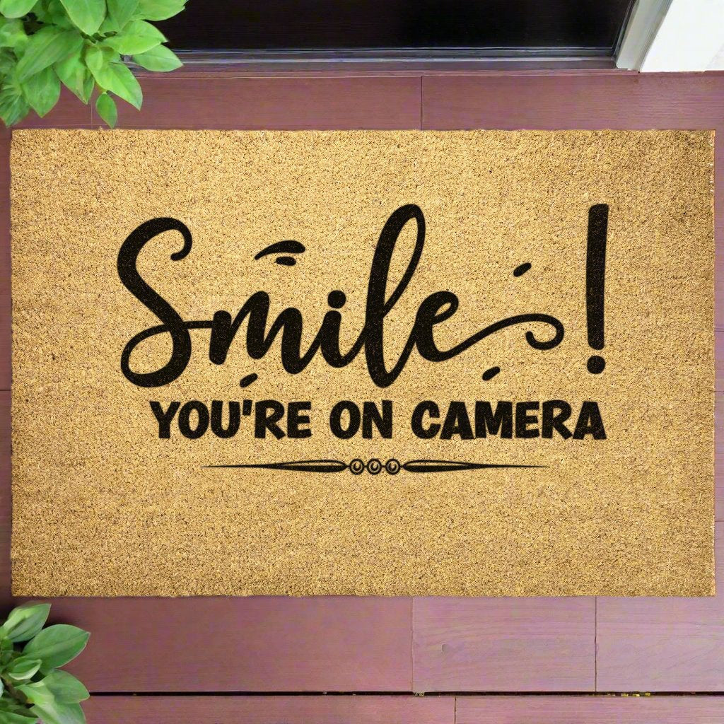 Smile your on Camera | Door Mat - Kim’s Signature Beauty & Accessories    