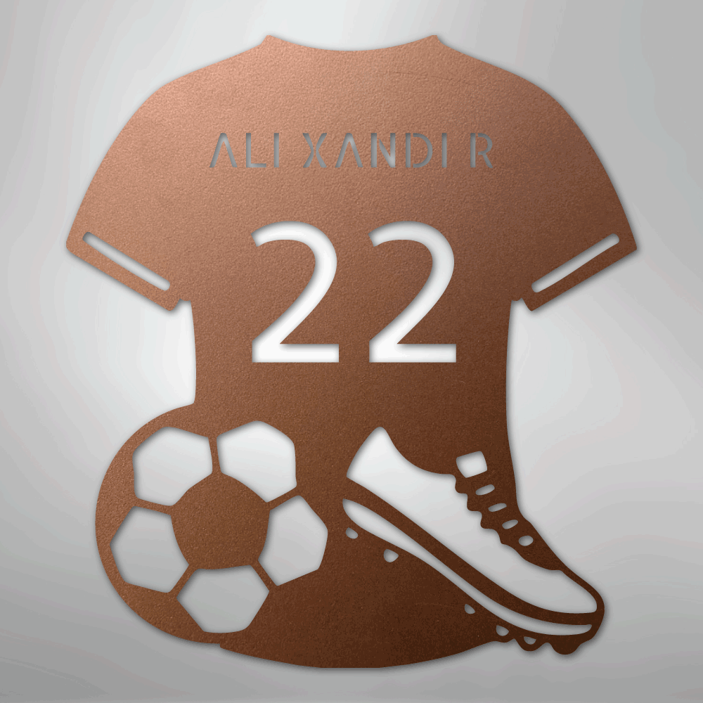 Soccer Jersey Monogram - Steel Sign - Kim’s Signature Beauty & Accessories